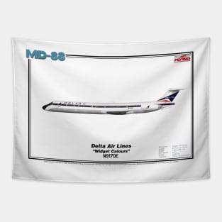 McDonnell Douglas MD-88 - Delta Air Lines "Widget Colours" (Art Print) Tapestry