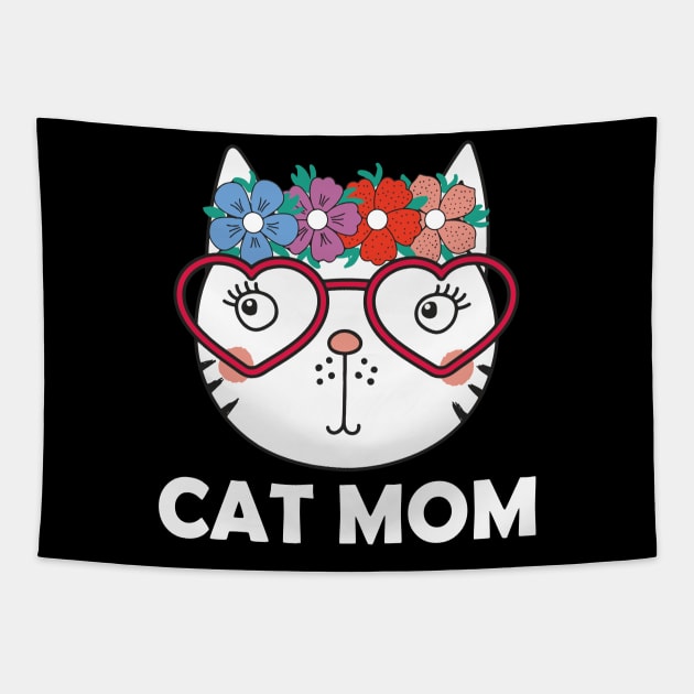 Cat Mom Tapestry by Sena