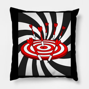 Dartboard Dart Player With Darts Arrows Pillow