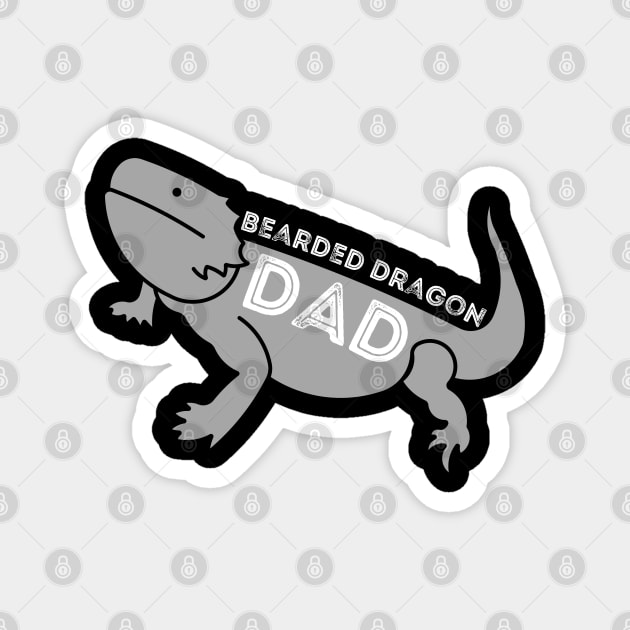 Bearded Dragon Dad Father's Day Man Dragon Lizard Papa Pa Magnet by MalibuSun