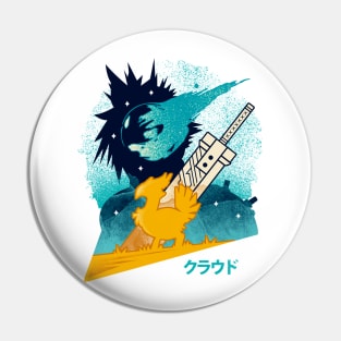 Cloud And Chocobo Pin