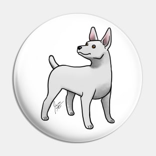 Dog - Rat Terrier - White Pin