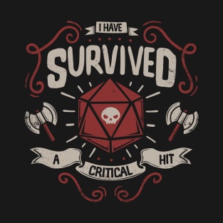 Critical hit D20 - Dungeons and dragons - Rpg T-Shirt