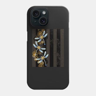 Design with Mechanical Dragonflies ( Steampunk ) Phone Case