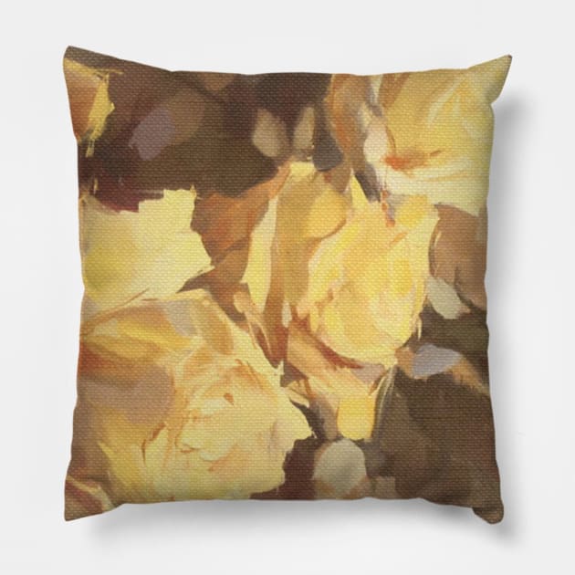 Vicorian Roses Neck Gator White Rose Painting Pillow by DANPUBLIC