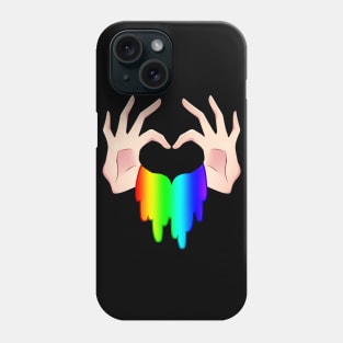 Gay Pride LGBT Rainbow Flag Heart Unity Phone Case