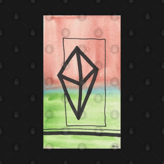 Geometric Gemstone Drawing by HFGJewels