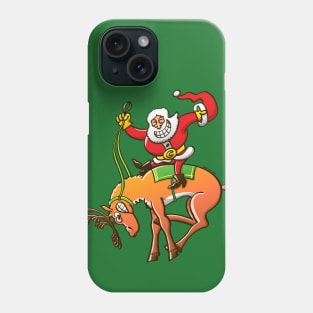 Santa is making this wild reindeer get ready for Christmas Phone Case