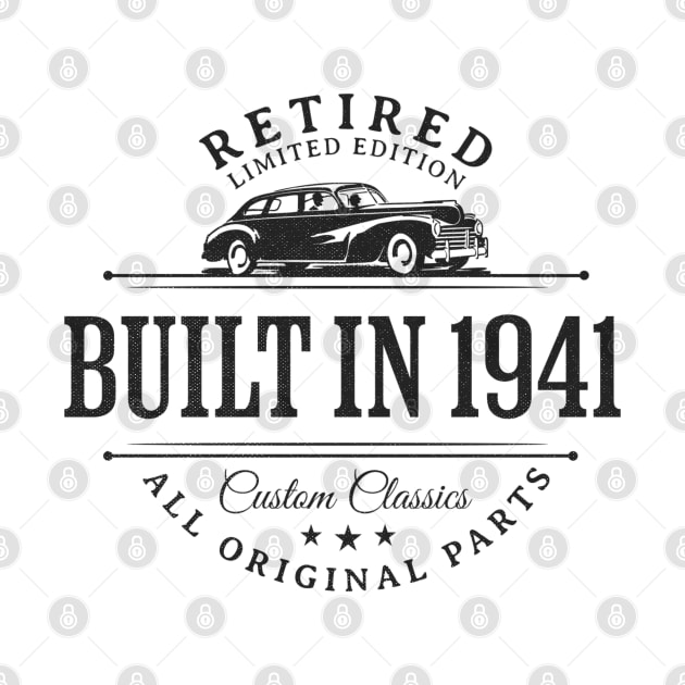 1941 Retired Parts Retirement Birthday by Contentarama