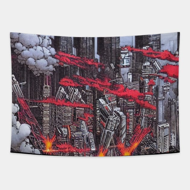 Akira on Neo Tokyo Tapestry by Bespired