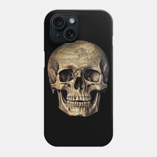 Skull with map Phone Case