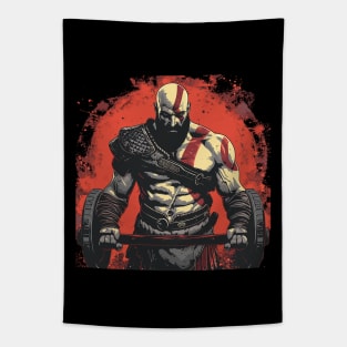 kratos at gym Tapestry