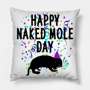 Happy naked mole rats day halloween rodent men Pillow