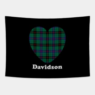 The DAVIDSON Family Tartan 'Love Heart' Design Tapestry