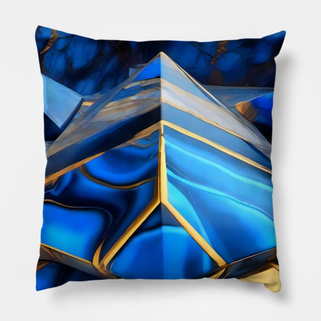 Abstract geometrc luxury marble design Pillow by HANART