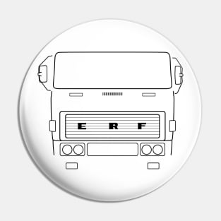 Classic ERF C Series heavy lorry black outline graphic Pin