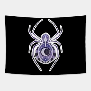 Purple and Black Space Spider Tapestry