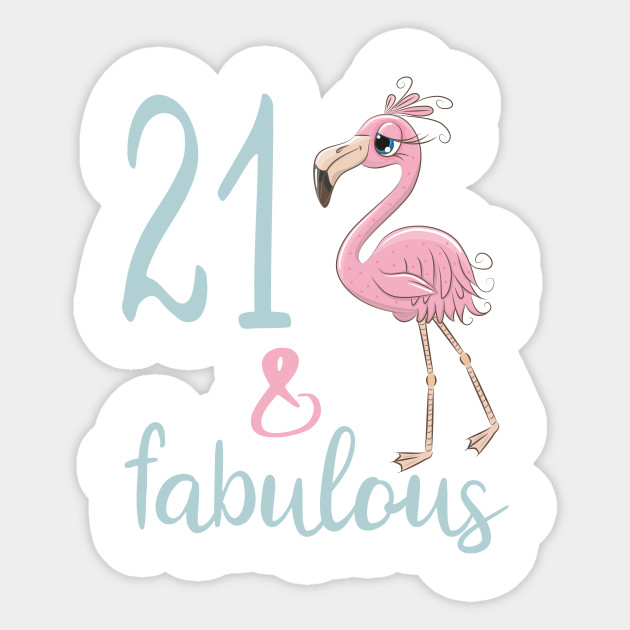 Womens 21st Bday Outfit For Her 21 Year Old Flamingo Birthday Gift
