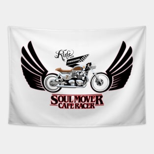 winged Cafe Racer Soul Mover with type Tapestry