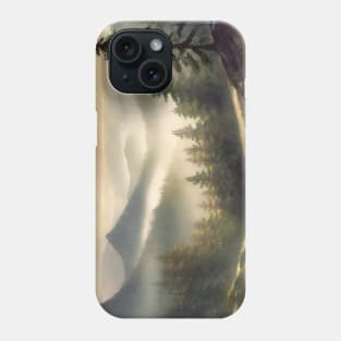 foggy fir forest Phone Case