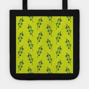 Lovely Olives - Olive branch repeat in green Tote