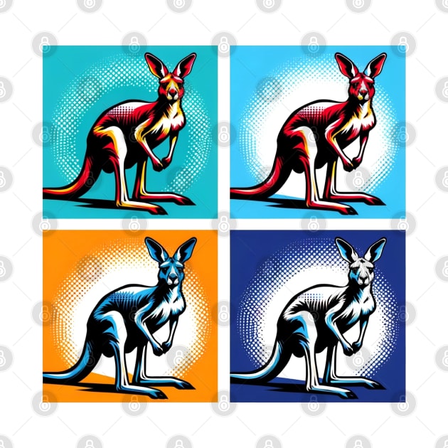 Kaleidoscopic Kangaroo: A Pop Art Wildlife Masterpiece by PawPopArt