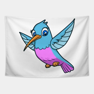 Kawaii Hummingbird Tapestry