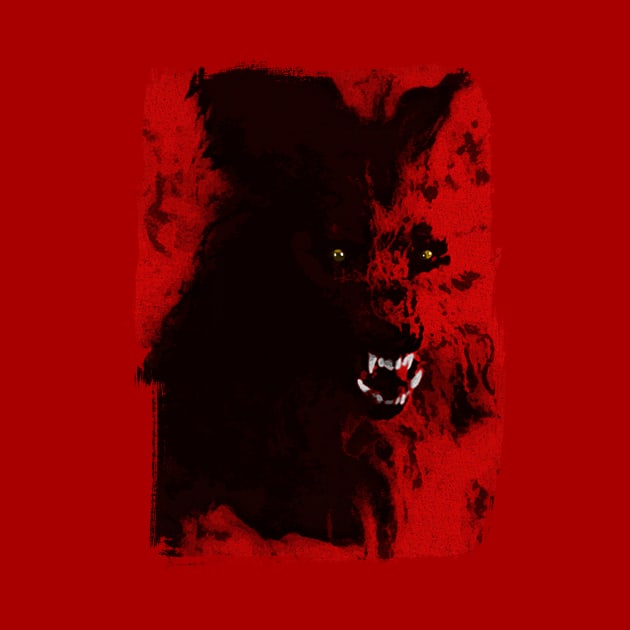 Howling Werewolf T-Shirt by Viergacht