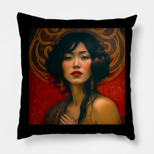 Art Deco Style Woman Pillow