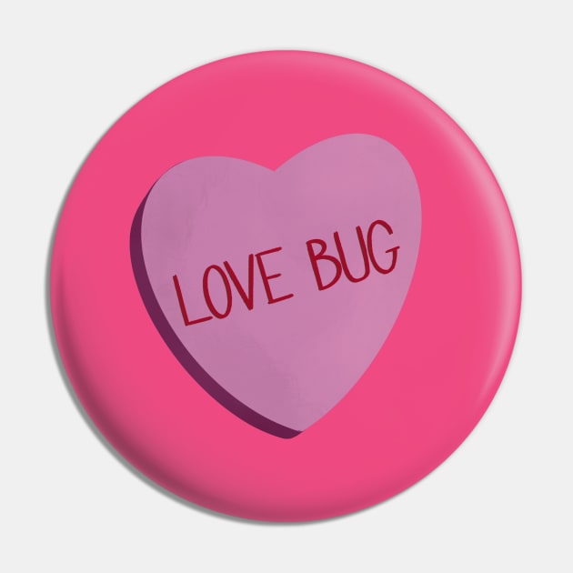 Love Bug Conversation Hearts Pin by Hallmarkies Podcast Store