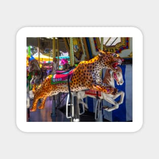 Leaping Carrousel Cheetah Magnet