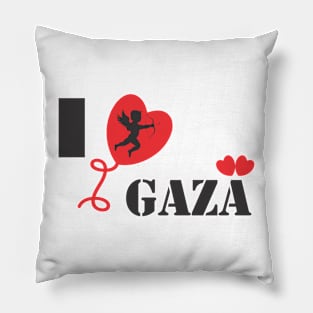 i love gaza Pillow