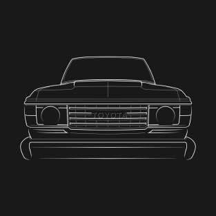 front/profile - 1983 Toyota Land Cruiser 60 Series - stencil, white T-Shirt