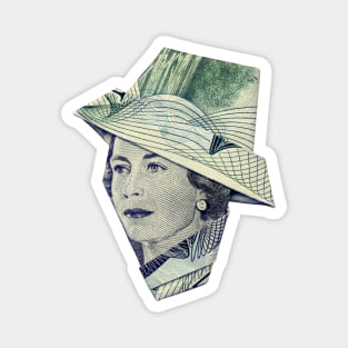 YOUNG QUEEN ELIZABETH / MONEY ORIGAMI Magnet