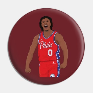 Tyrese Maxey Digital Illustration Pin