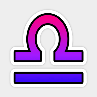 Libra Bi Pride Symbol Magnet