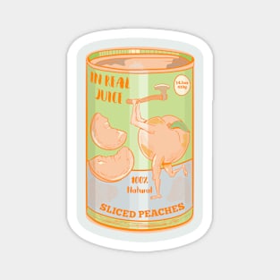 Retro can of peaches Magnet