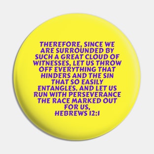 Bible Verse Hebrews 12:1 Pin