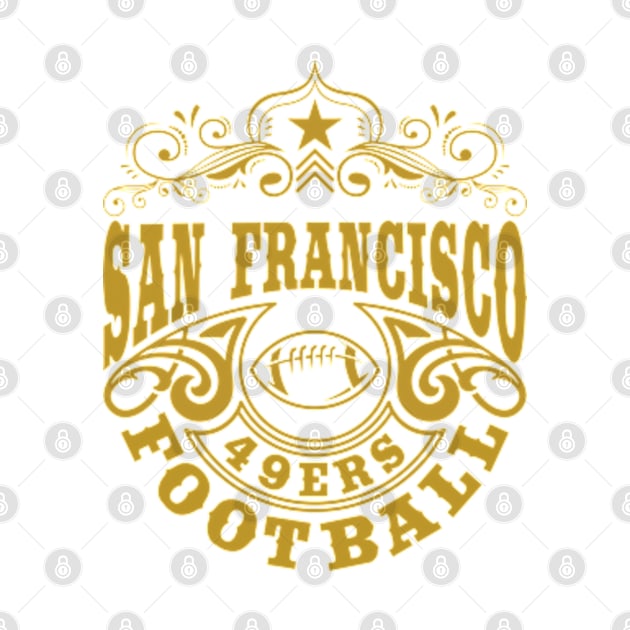 Vintage Retro San Francisco 49ers Football by carlesclan