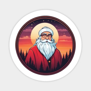 santa sunset christmas Magnet