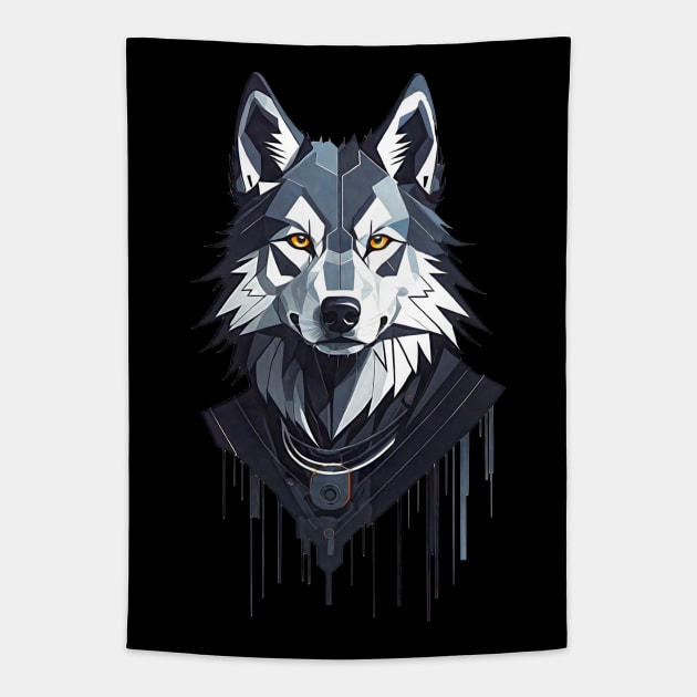 Abstract Wolf Tapestry by Voodoo Production