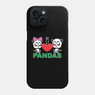I Heart Pandas Phone Case