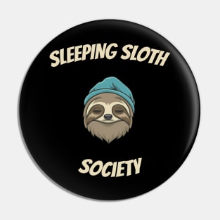 Sleeping Sloth Society Pin