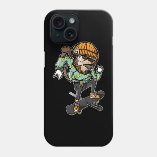 Skateboarding Monkey, Hand Drawn Graffiti Character Phone Case