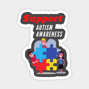 Support Autism Awareness Magnet