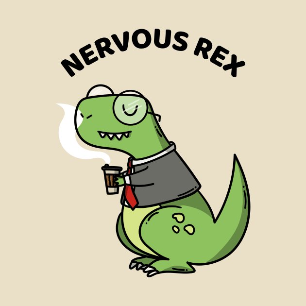 Nervous Rex Cute Dino by TV Dinners