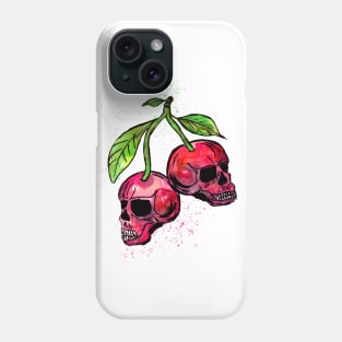 Red Cherry Skulls Phone Case