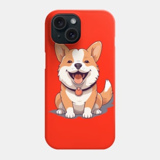 dog sitting smile Phone Case
