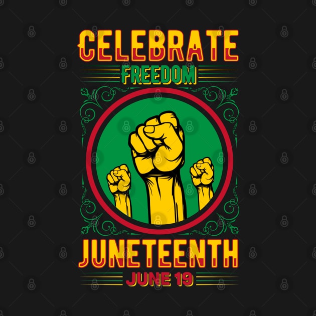 Juneteenth celebrated by T-shirt US