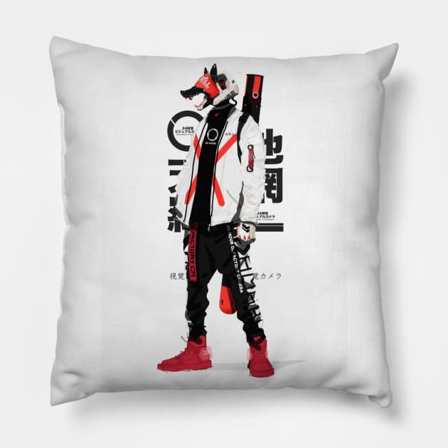 urban white boy Pillow by Yurii